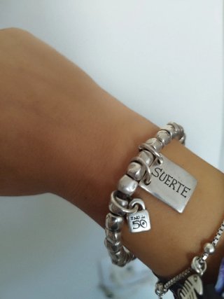 Pulsera UNO de 50 bañada en plata
