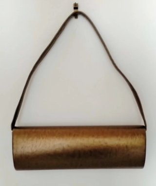 Pochette rigida color oro/marrone