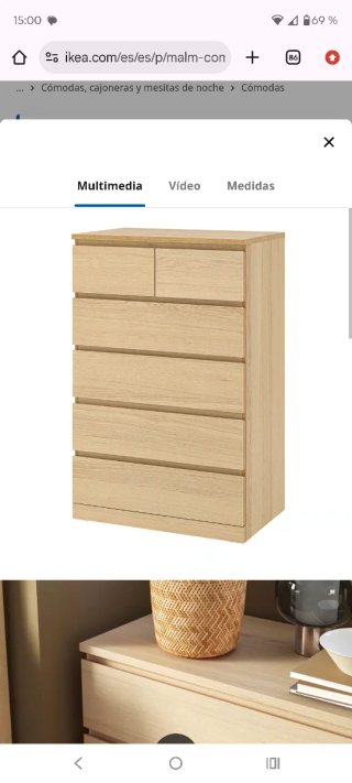 Cómoda MALM Ikea 6 cajones