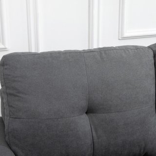 Ecksofa im Skandidesign, mit Knopfheftung, Massivh
