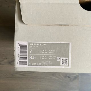 Nike Air Force 1 Triple Black Talla 40 Con Caja