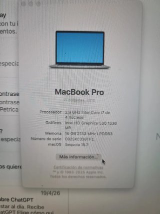 MacBook Pro Apple touchbar tactil