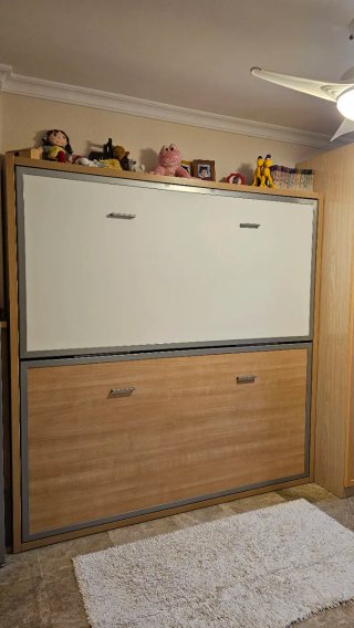 Litera Abatible Horizontal Madera y Metal