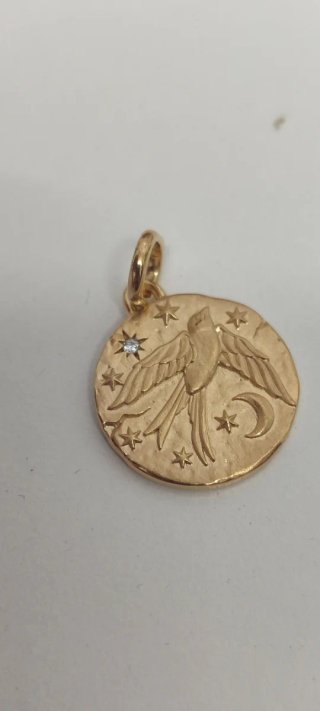 Charms Pandora serie talisman Baño Oro 14 k y Plat