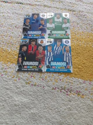 4 Cromos Panini ¡Vamos! Adrenalyn 25 26