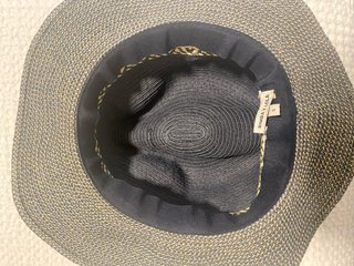 Sombrero rafia Bimba y Lola Azul Marino y Beige