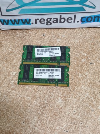 2 memorie RAM DDR2, 2GB SO-DIMM, 800MHz, MT