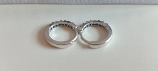Pendientes Aro Pandora Plata Rodiada