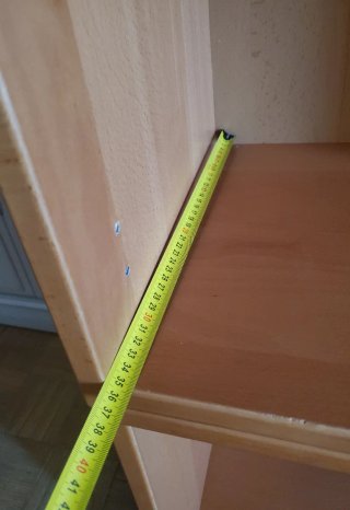 2 Módulos muebles altos pared con vitrina cristal