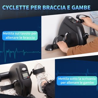 Mini Cyclette Portatile per l'Allenamento di Gambe