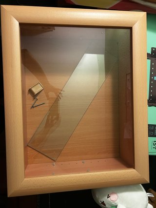 Vitrina de pared madera y cristal 60x22x64