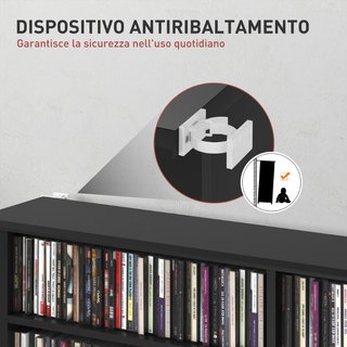 Mobile Libreria porta CD a 16 Ripiani dal Design M
