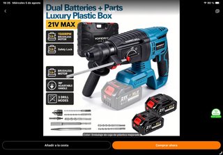 Taladro percutor a batería 21V MAX