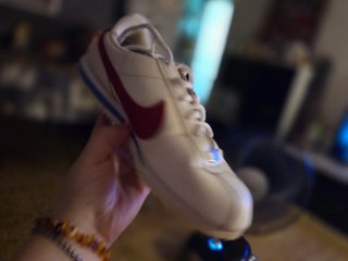 Zapatillas Nike Cortez Mujer Blancas Rojas