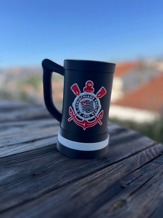 Caneca Alumínio 3D Corinthians Personalizada