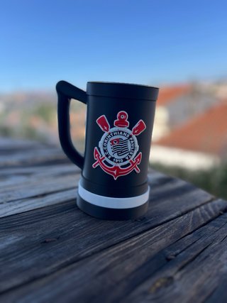 Caneca Alumínio 3D Corinthians Personalizada