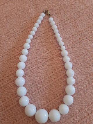 Collar infantil de Flamenca Bolas Blancas