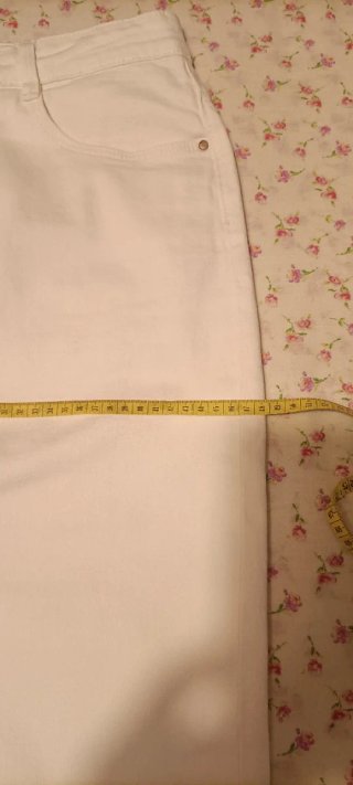Falda vaquera blanca midi