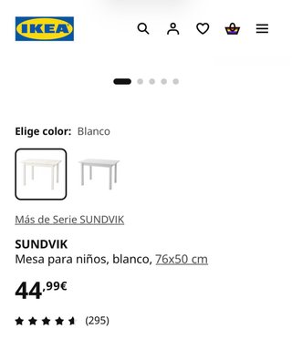 Escritorio infantil Ikea Sundvik blanco