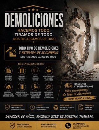 Demoliciones | Derribos | Retirada de Escombros |