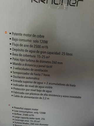 Climatizador Evaporativo  Krhüner Blanco
