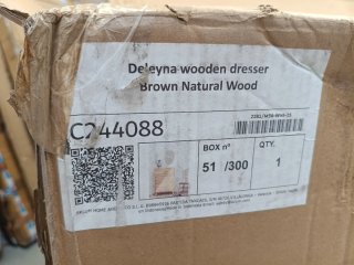 Sklum Cómoda de 3 cajones 70x40 cm madera natural