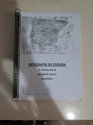 Cuadernillo de geografía de españa
