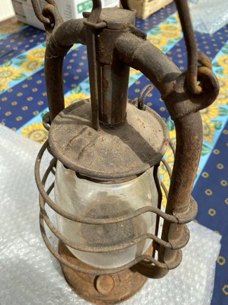 Antigua autentica Linterna alemana PANZER+/- 1940.