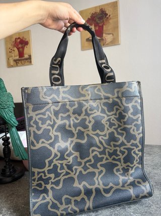 Bolso Tote Tous Kaos Negro y Marrón Grande