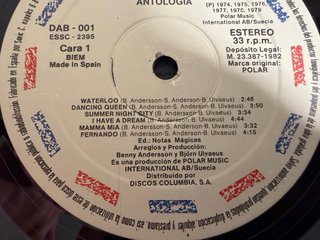 Disco de vinilo de ABBA