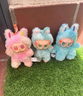 Muñeco Labubu Peluche Rosa y Azul