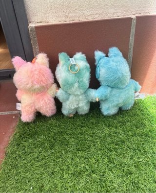 Muñeco Labubu Peluche Rosa y Azul
