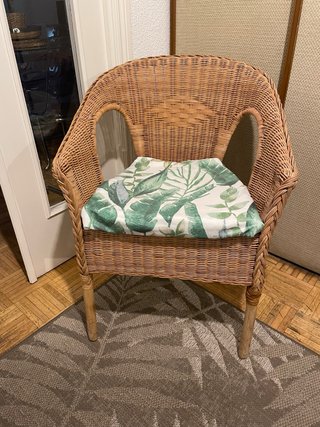 2 Sillones de ratán Ikea con cojín