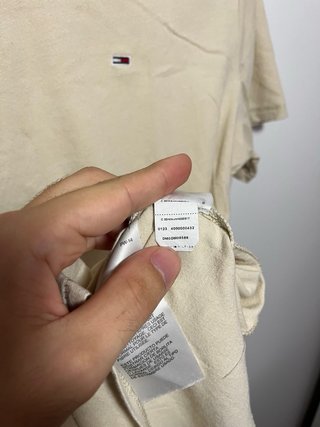Camiseta Tommy Hilfiger beige manga corta –Talla S