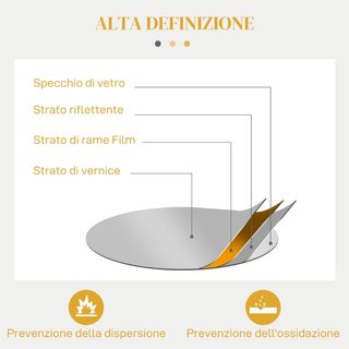 Specchio Moderno e Rotondo Decorativo a Muro con G