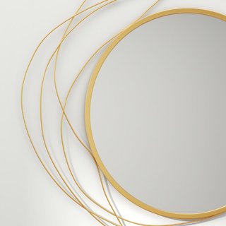 Specchio Moderno e Rotondo Decorativo a Muro con G