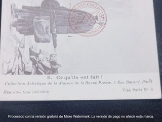 Postal Primera Guerra Mundial Iglesia Destruida