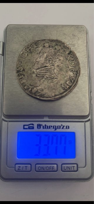 1 Escudo 1575 (BC+/MBC-) Amberes Felipe II