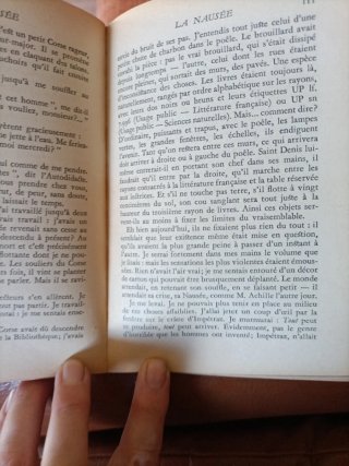 Libro en francés La Nausée de Jean-Paul Sartre
