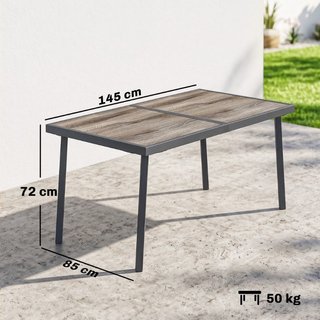 Tavolo da Giardino Rettangolare per 6 Persone con