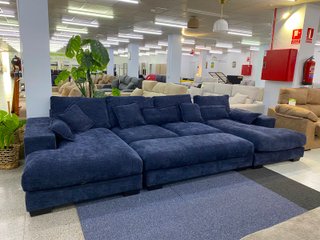 Sofá Cama Gigante En U Azul Marino NUEVO