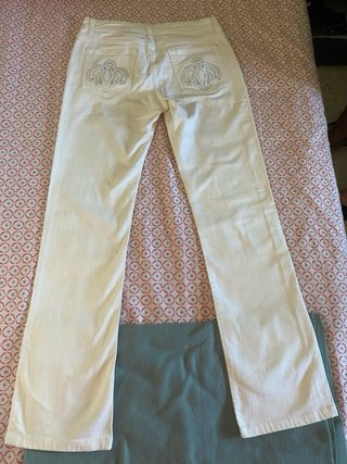 Pantalón Zara Woman Blanco Mujer