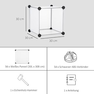 Sistema de estantería modular con 16 cajas separad