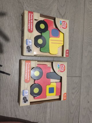 Lote 2 Puzzles Madera Playtive Junior Vehículos