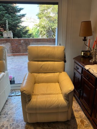 Butaca reclinable eléctrica de cuero
