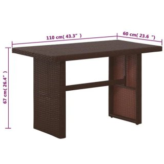 Conjunto Muebles Jardín Ratán Sintético Marrón