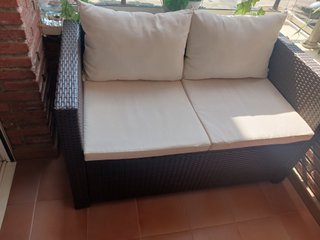 Conjunto Muebles Jardín Ratán Sintético Marrón