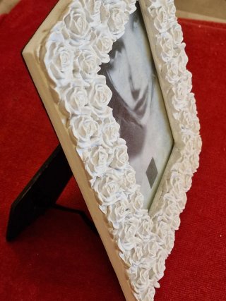 Cornice Portafoto Rose Bianco 10x15 cm