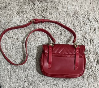 Bolso Bandolera Acolchado Rojo Leones Dorados Zara