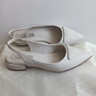 Sandalias Cesare Caspari blancas talla 36